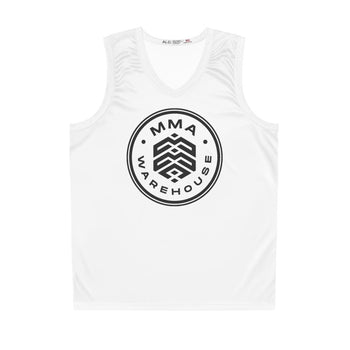 MMA Warehouse Circle Logo Athletic Tank - White