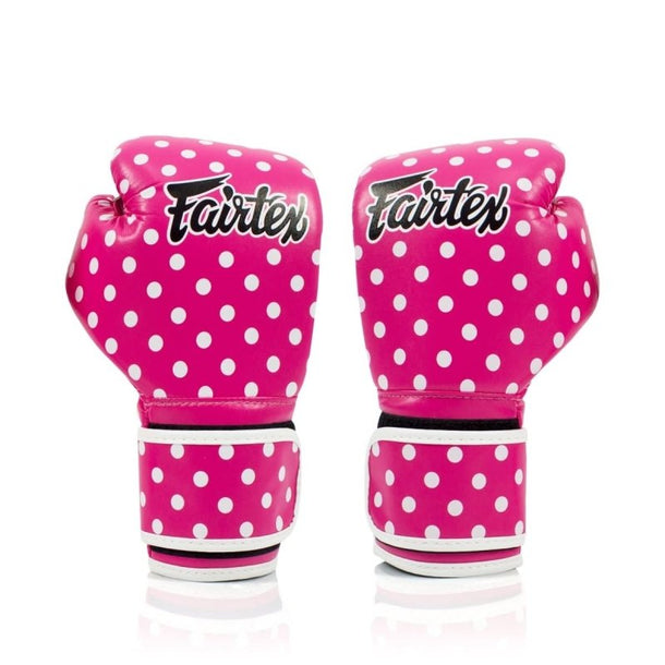 Fairtex BGV14P Microfiber Boxing Gloves - Vintage Art Polka Dot Edition - MMA Warehouse