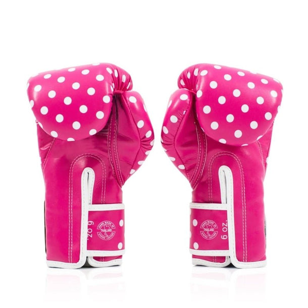 Fairtex BGV14P Microfiber Boxing Gloves - Vintage Art Polka Dot Edition - MMA Warehouse