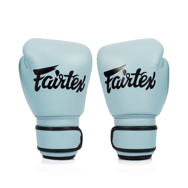 Fairtex BGV20 Limited Edition Pastel Blue Velcro Boxing Gloves - MMA Warehouse