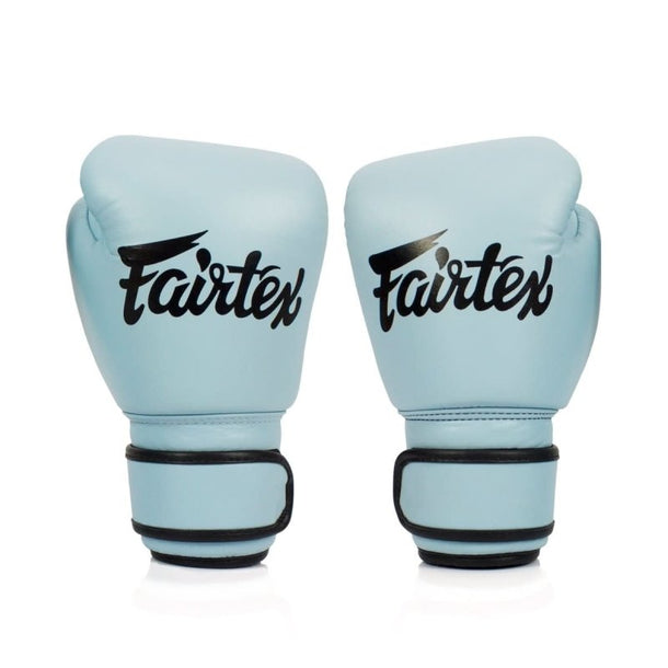 Fairtex BGV20 Limited Edition Pastel Blue Velcro Boxing Gloves - MMA Warehouse