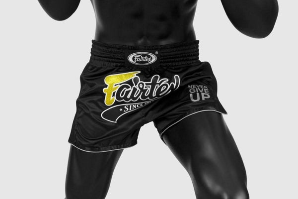 Fairtex Black Slim Cut Muay Thai Short - MMA Warehouse