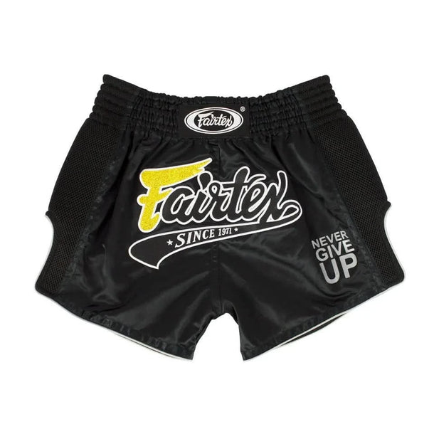 Fairtex Black Slim Cut Muay Thai Short - MMA Warehouse