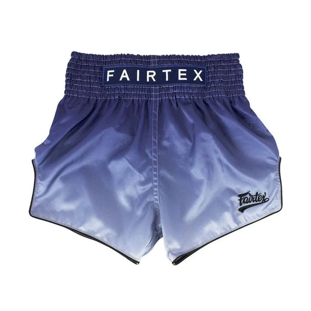 Fairtex Blue Fade Slim Cut Muay Thai Shorts - MMA Warehouse