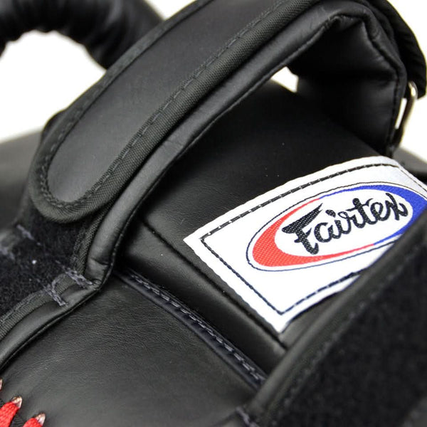 Fairtex KPLC5 Light Weight Thai Kick Pads - Black/Gold - Pair - MMA Warehouse