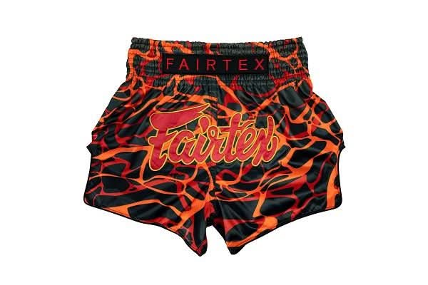 Fairtex "Magma Red" Slim Cut Muay Thai Shorts - MMA Warehouse