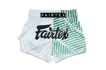 Fairtex "Racer" White Slim Cut Muay Thai Shorts