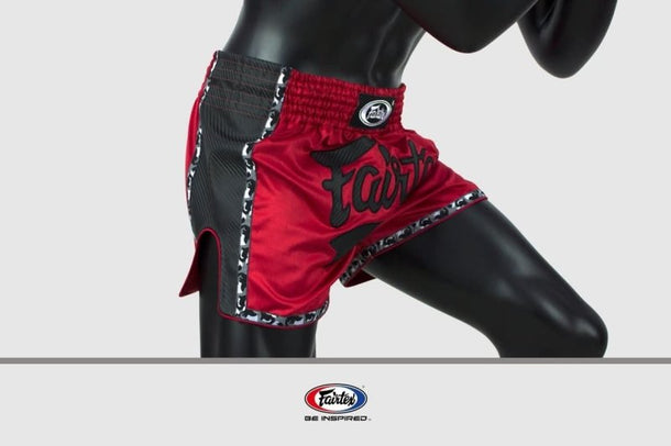 Fairtex Red Slim Cut Muay Thai Short - MMA Warehouse
