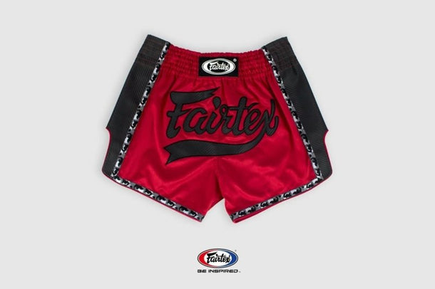 Fairtex Red Slim Cut Muay Thai Short - MMA Warehouse