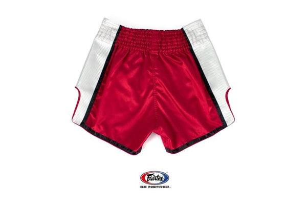 Fairtex Red/White Slim Cut Muay Thai Short - MMA Warehouse