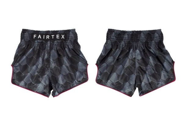 Fairtex "Stealth" Black Slim Cut Muay Thai Short - MMA Warehouse