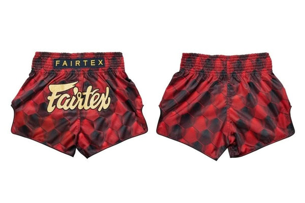 Fairtex "Stealth" Red Slim Cut Muay Thai Short - MMA Warehouse