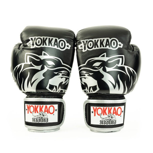 YOKKAO 'Original' Muay Thai Gloves - Silver - MMA Warehouse