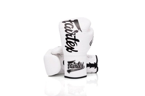 Fairtex BGLG1 Glory Laced Boxing Gloves - White