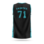 Fairtex Basketball Jersey Turqoise Grunge Shield - MMA Warehouse