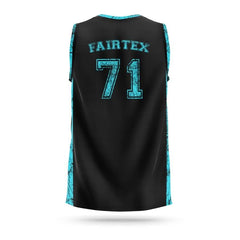Fairtex Basketball Jersey Turqoise Grunge Shield - MMA Warehouse