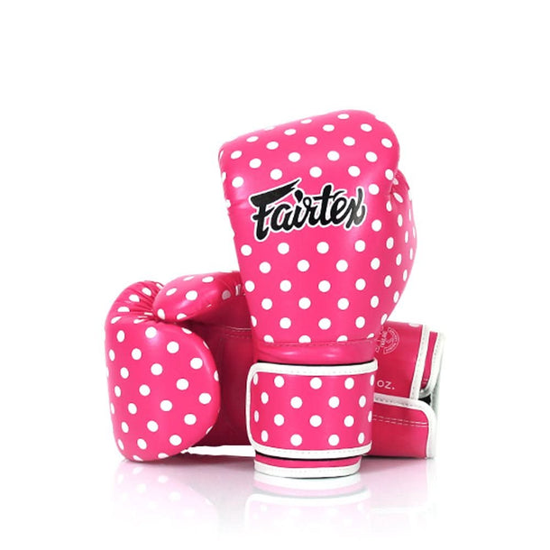 Fairtex BGV14P Microfiber Boxing Gloves - Vintage Art Polka Dot Edition - MMA Warehouse