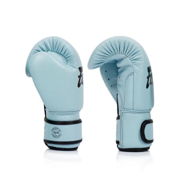 Fairtex BGV20 Limited Edition Pastel Blue Velcro Boxing Gloves - MMA Warehouse