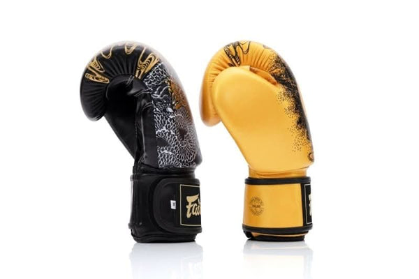 Fairtex BGV26 Harmony Six Black - Gold Boxing Gloves - MMA Warehouse
