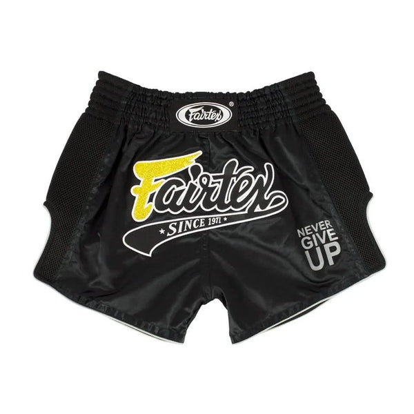 Fairtex Black Slim Cut Muay Thai Short - MMA Warehouse