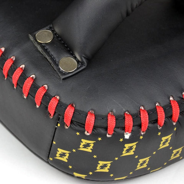 Fairtex KPLC5 Light Weight Thai Kick Pads - Black/Gold - Pair - MMA Warehouse