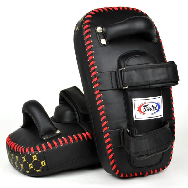 Fairtex KPLC5 Light Weight Thai Kick Pads - Black/Gold - Pair - MMA Warehouse