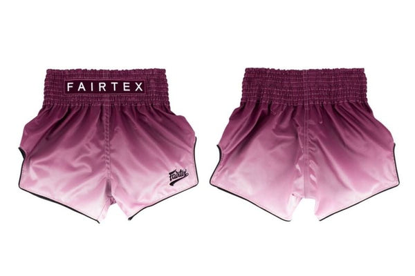 Fairtex Maroon Fade Slim Cut Muay Thai Shorts - MMA Warehouse