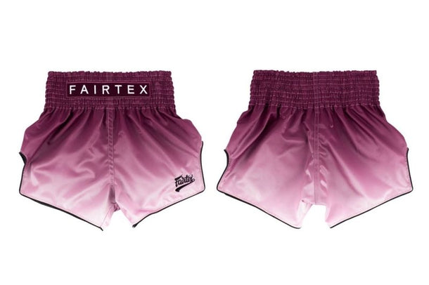 Fairtex Maroon Fade Slim Cut Muay Thai Shorts - MMA Warehouse