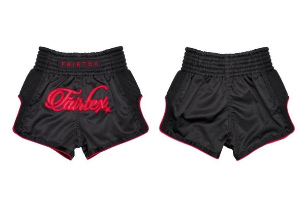 Fairtex "Midnight Red" Kids Kickboxing Shorts - MMA Warehouse