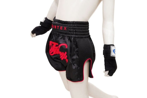 Fairtex "Midnight Red" Kids Kickboxing Shorts - MMA Warehouse