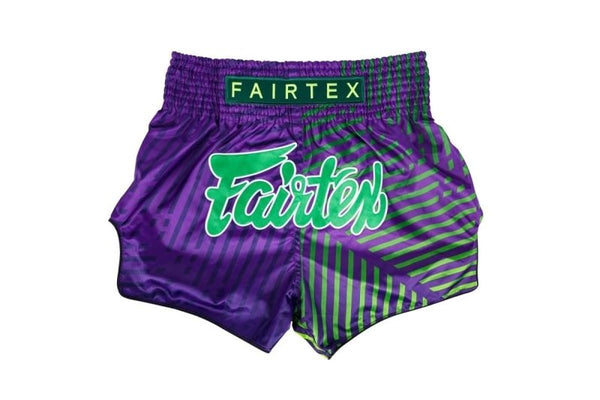 Fairtex "Racer" Purple Slim Cut Muay Thai Shorts - MMA Warehouse
