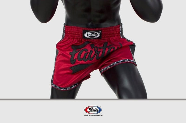 Fairtex Red Slim Cut Muay Thai Short - MMA Warehouse