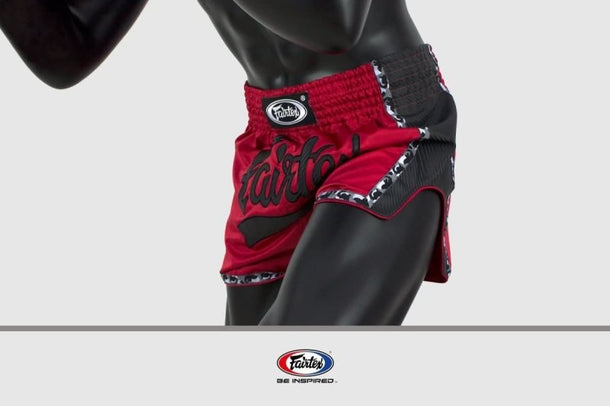 Fairtex Red Slim Cut Muay Thai Short - MMA Warehouse