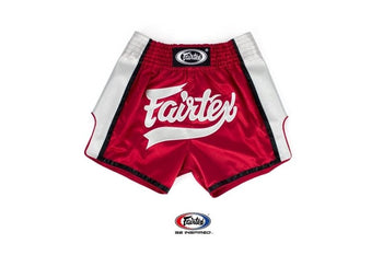 Fairtex Red/White Slim Cut Muay Thai Short