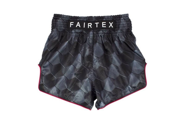 Fairtex "Stealth" Black Slim Cut Muay Thai Short - MMA Warehouse