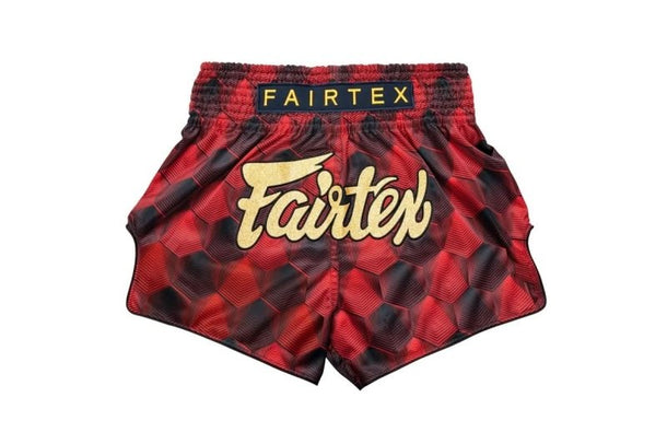 Fairtex "Stealth" Red Slim Cut Muay Thai Short - MMA Warehouse