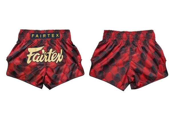 Fairtex "Stealth" Red Slim Cut Muay Thai Short - MMA Warehouse