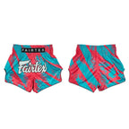Fairtex "Street King" Pink/Blue Slim Fit Muay Thai Shorts - MMA Warehouse