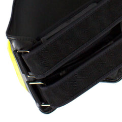 Fairtex TP4 Lightweight Thigh Pads - Black/Yellow - Pair - MMA Warehouse
