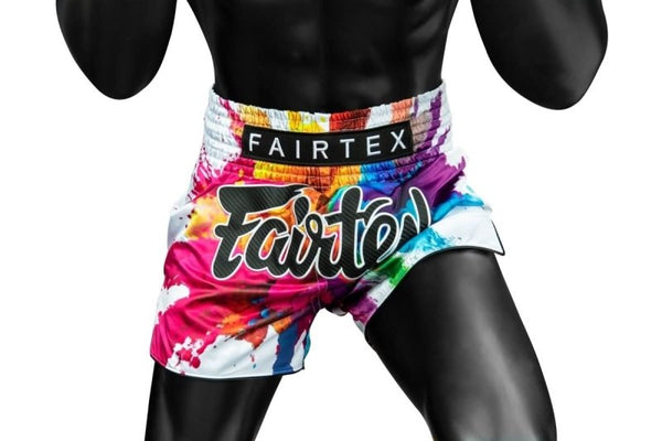 Fairtex White "Funky Soul" Muay Thai Shorts - MMA Warehouse