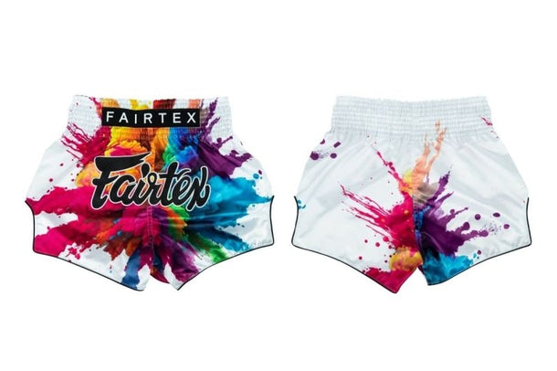 Fairtex White "Funky Soul" Muay Thai Shorts - MMA Warehouse