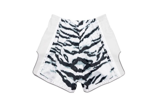 Fairtex "White Tiger" Kids Kickboxing Shorts - MMA Warehouse