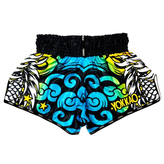 YOKKAO ボクシング ムエタイ　ショーツ シャークデザイン 黒 L YOKKAO 'Dragon' Muay Thai Shorts