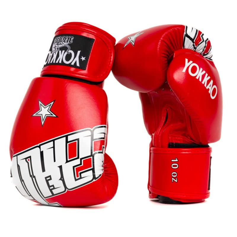 YOKKAO 'Lettering' Muay Thai Gloves - Leather