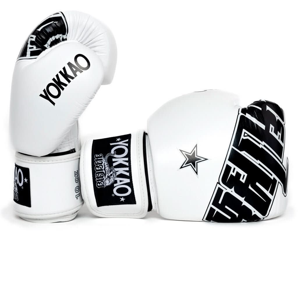 YOKKAO 'Lettering' Muay Thai Gloves - Leather