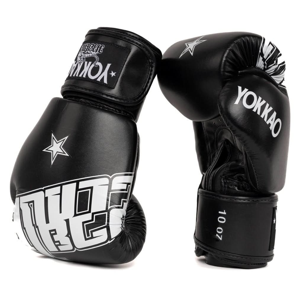 YOKKAO 'Lettering' Muay Thai Gloves - Leather