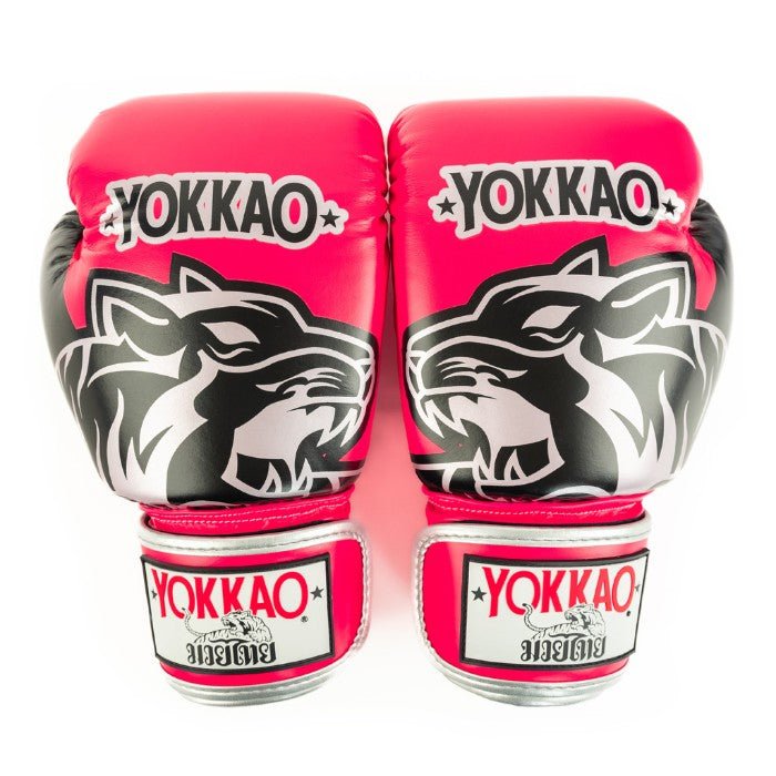 YOKKAO 'Original' Silver Muay Thai Gloves - Synthetic Leather