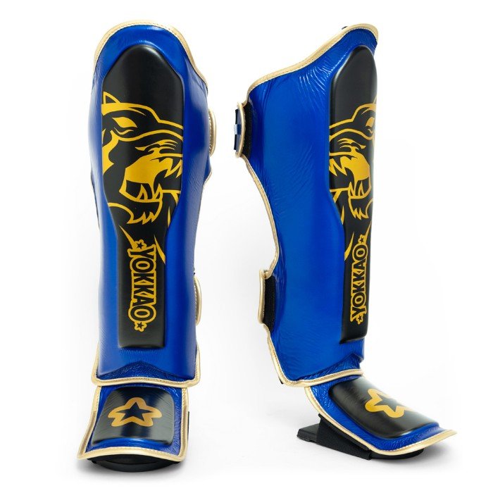 YOKKAO 'Original' Shin Guards - Gold - Microfiber Leather