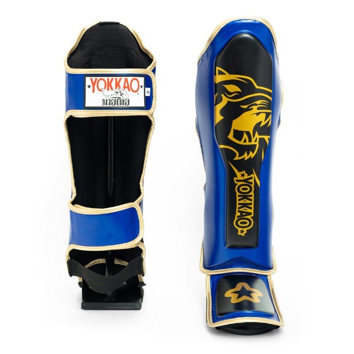 YOKKAO 'Original' Shin Guards - Gold - Microfiber Leather