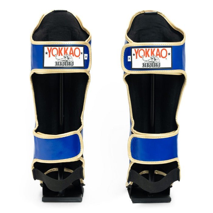 YOKKAO 'Original' Shin Guards - Gold - Microfiber Leather